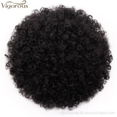Vigorous Synthetic Afro Curly Hair Bun Women Drawstring Chignon Bun Easy Updos for Black Hair Short Ponytail Hair Piece